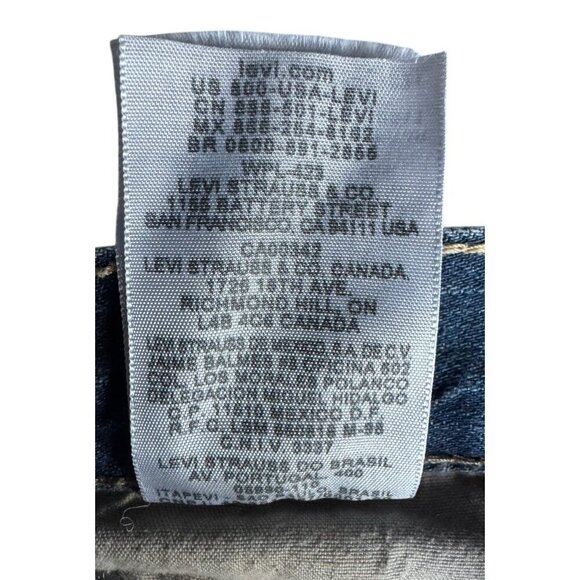 Levi's 527 Women's Sz 14 R 27 x 27 Bootcut Dark Wash Red Tab Denim Jeans - Picture 6 of 10